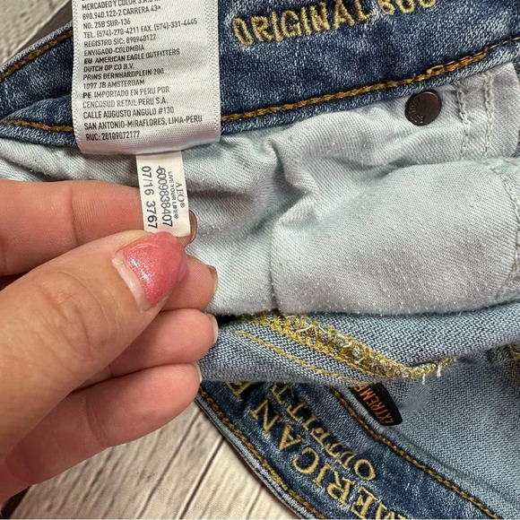 american eagle extreme flex mens jeans light wash sz 28x28" original boot - Picture 10 of 10